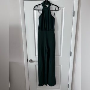 Women’s Open-Back Emerald Jumpsuit